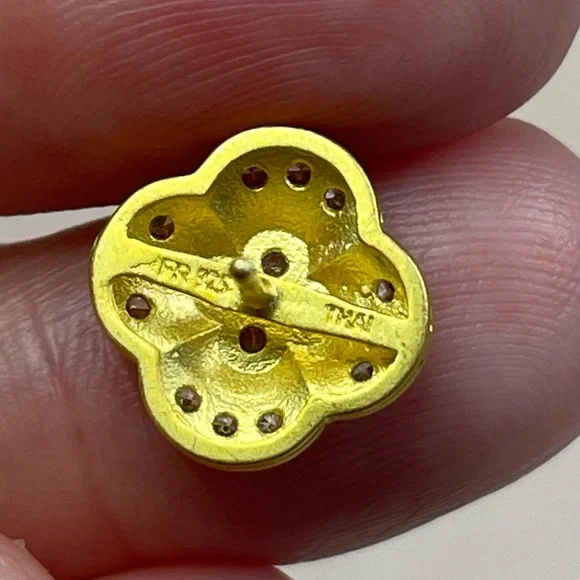 Frieda Rothman Sterling Silver Clover Cluster Stud Earrings - NEW - Picture 6 of 9